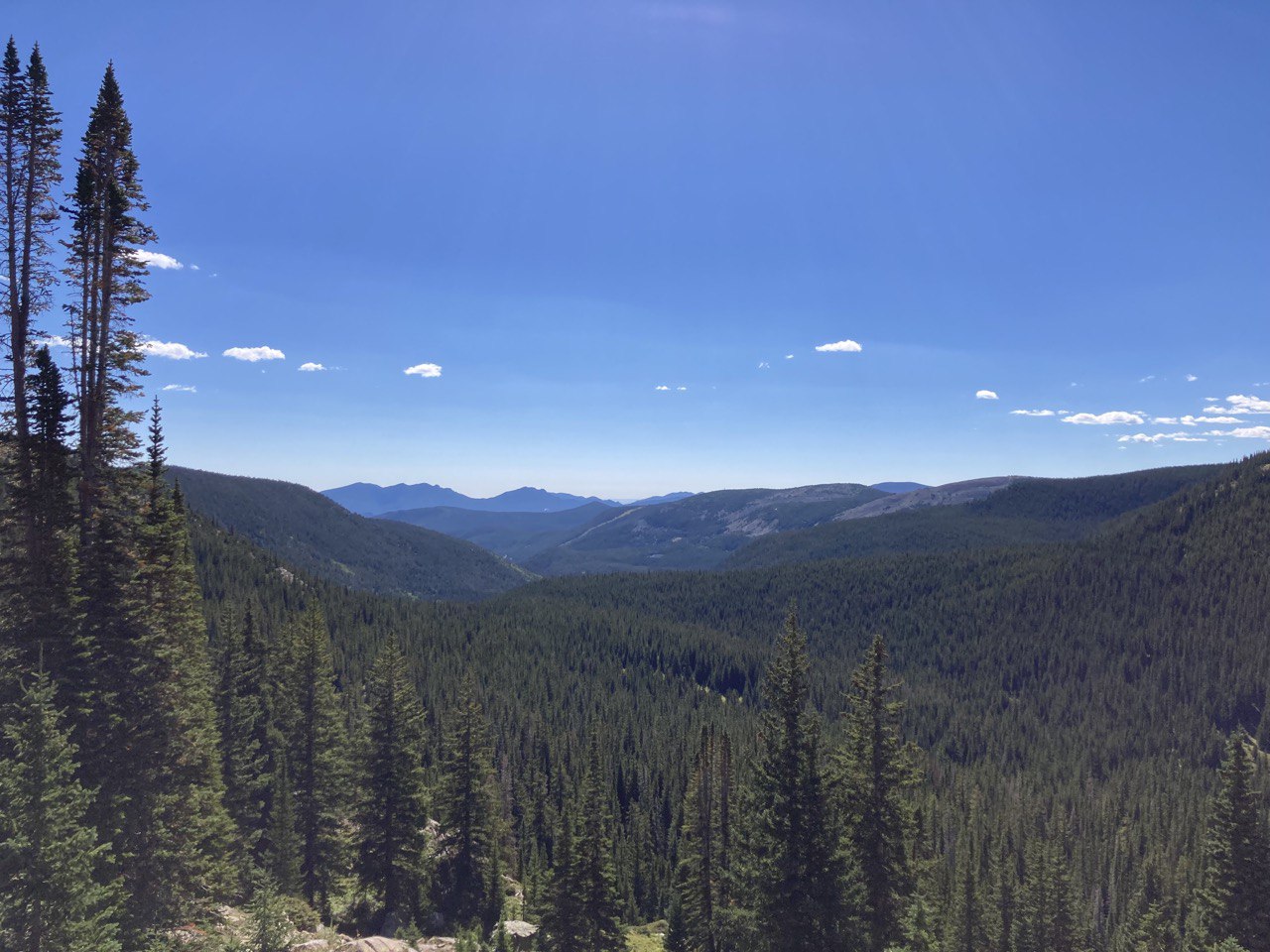 Overlooking the Indian Peaks Wilderness (east of Continental Divide)