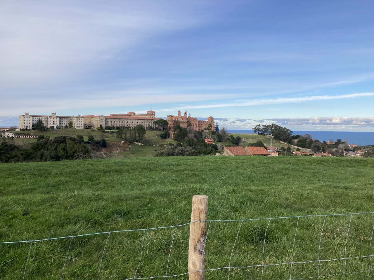 A view towards Comillas, Spain while I was on my day hike