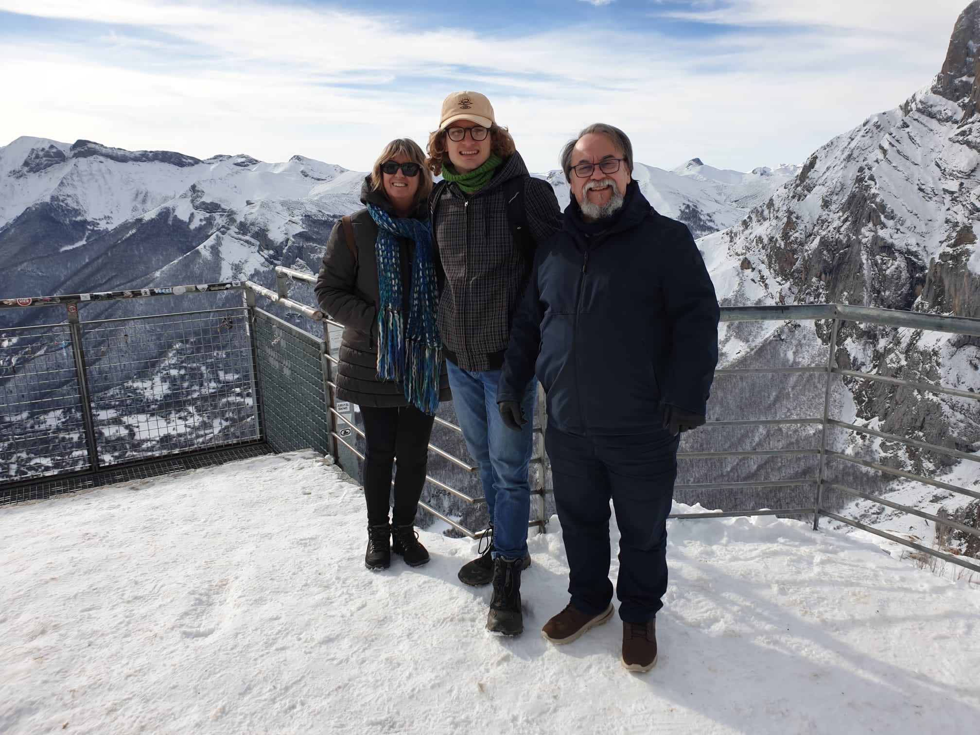 Me, Mama, and Evaristo after getting off the 'Fuente De' cable car