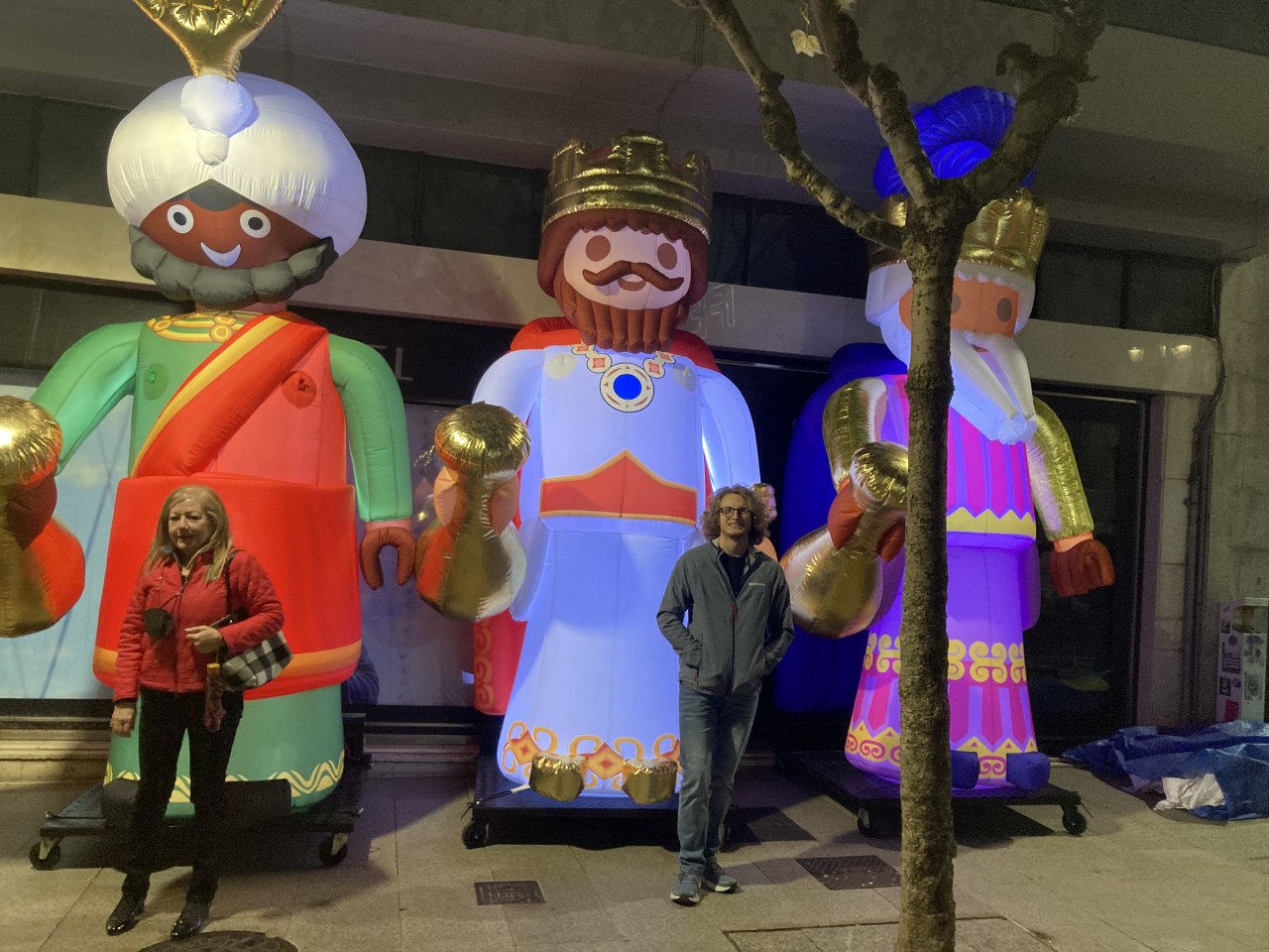 Me, in downtown Santander during the festival for Three Kings Day