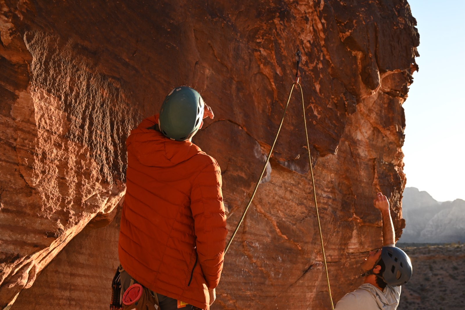 Jack and Andrew scoping out a route