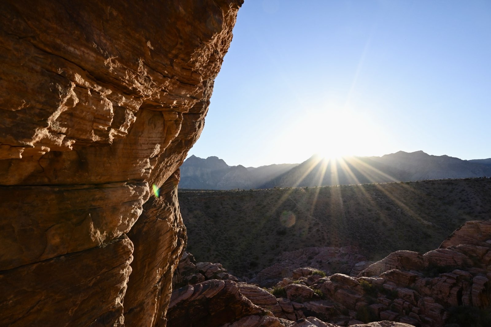 Sunset on the first day of climbing
